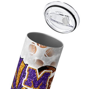 Football Cheer Mom 20oz Skinny Tumbler