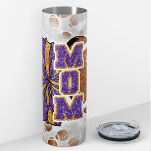 Football Cheer Mom 20oz Skinny Tumbler