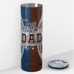 Football Dad Splash 20oz Skinny Tumbler