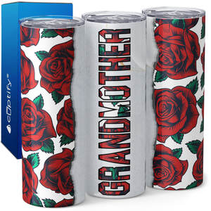 Grandmother Roses 20oz Skinny Tumbler