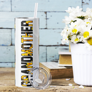 Grandmother Sunflowers 20oz Skinny Tumbler