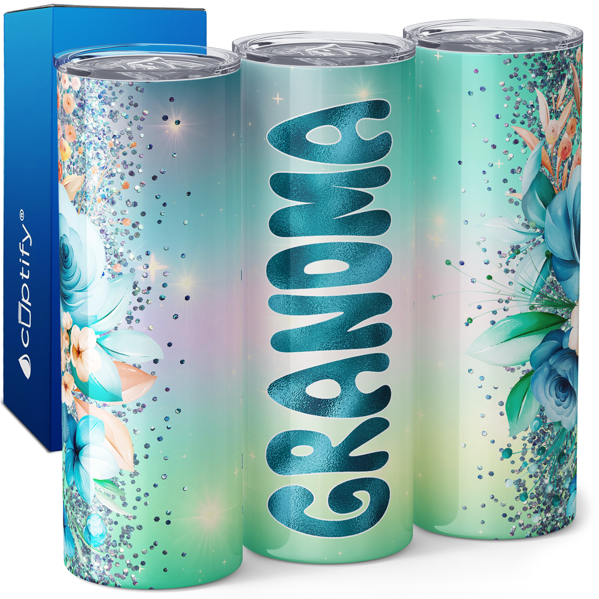 Grandma Blue 20oz Skinny Tumbler