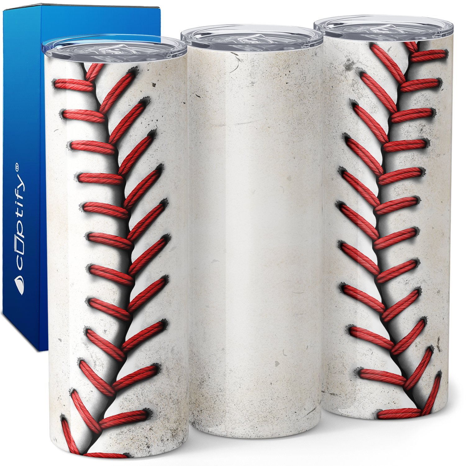 Baseball Stitches 20oz Skinny Tumbler