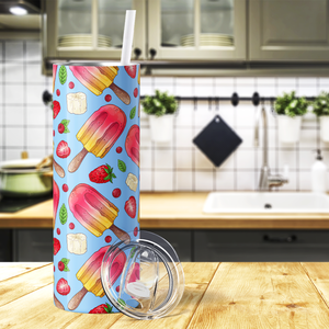 Strawberry Banana Popsicles 20oz Skinny Tumbler