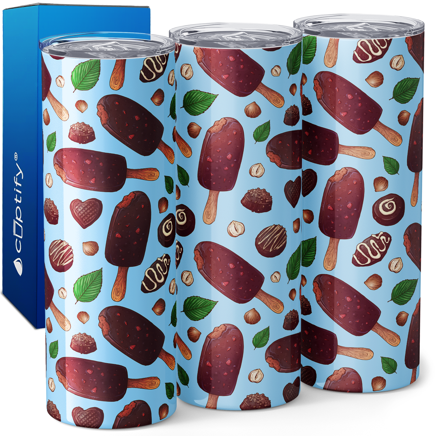 Chocolate Mint and Popsicles 20oz Skinny Tumbler
