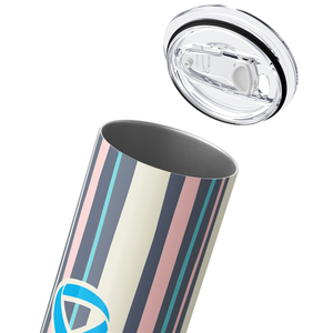 Autism Awareness Stripes 20oz Skinny Tumbler