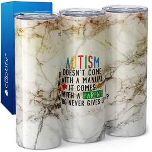 Autism Doesn't Come with A Manual 20oz Skinny Tumbler