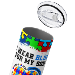 I Wear Blue for My Son 20oz Skinny Tumbler