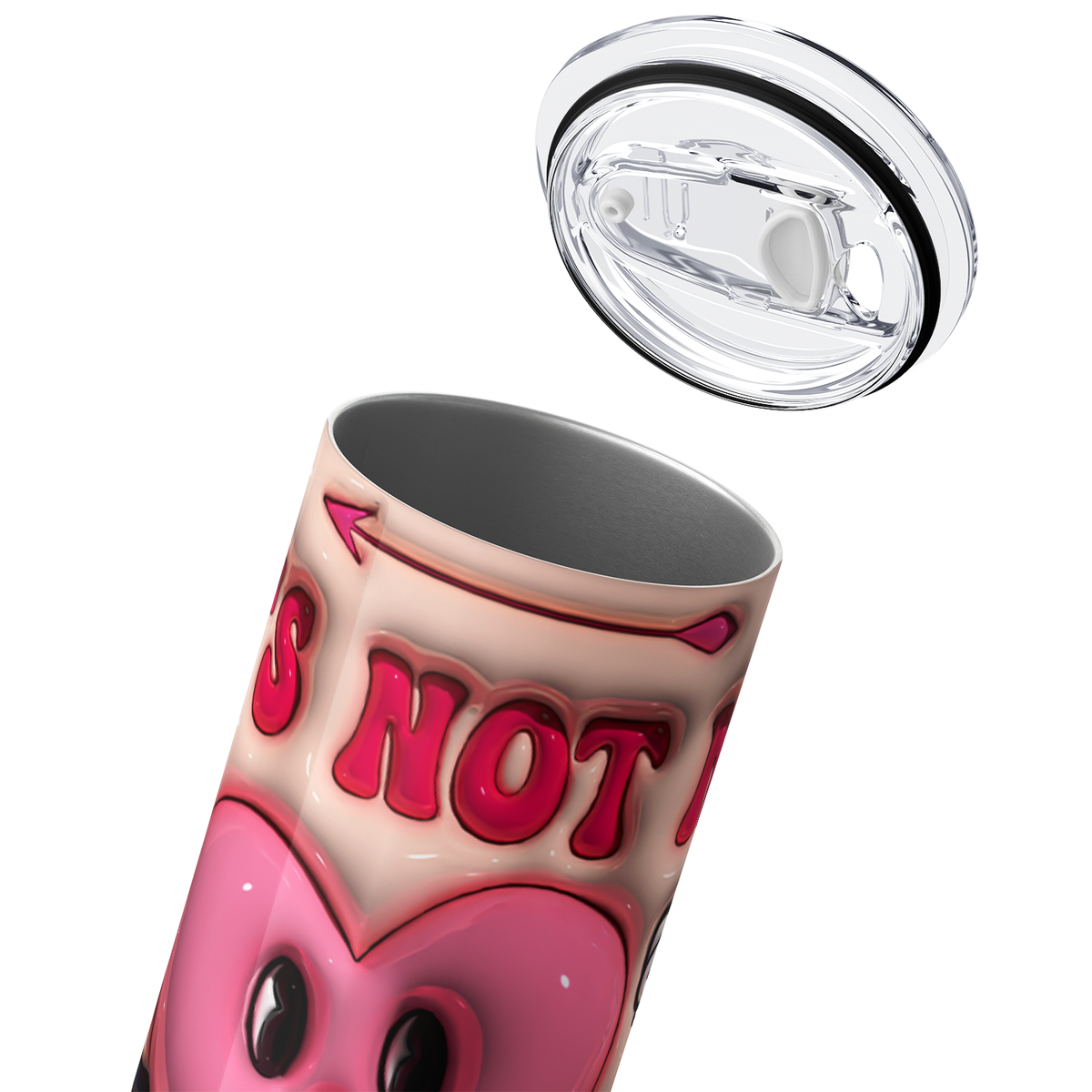 Inflated It's Not me It's You Valentine Heart 20oz Skinny Tumbler