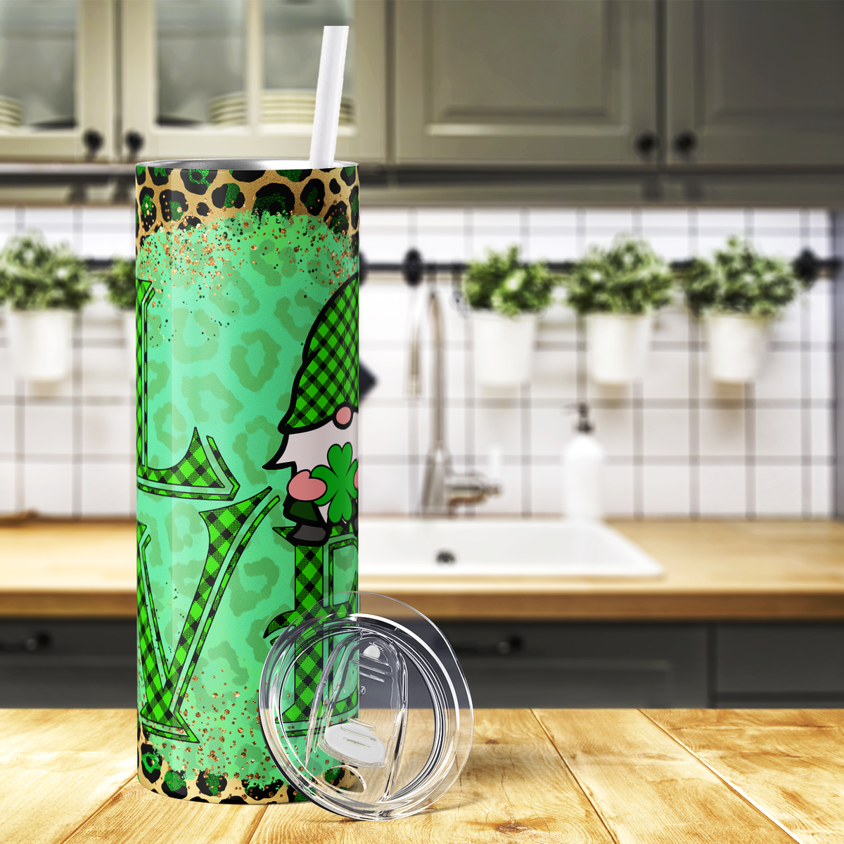 St. Patrick's Gnome Love 20oz Skinny Tumbler