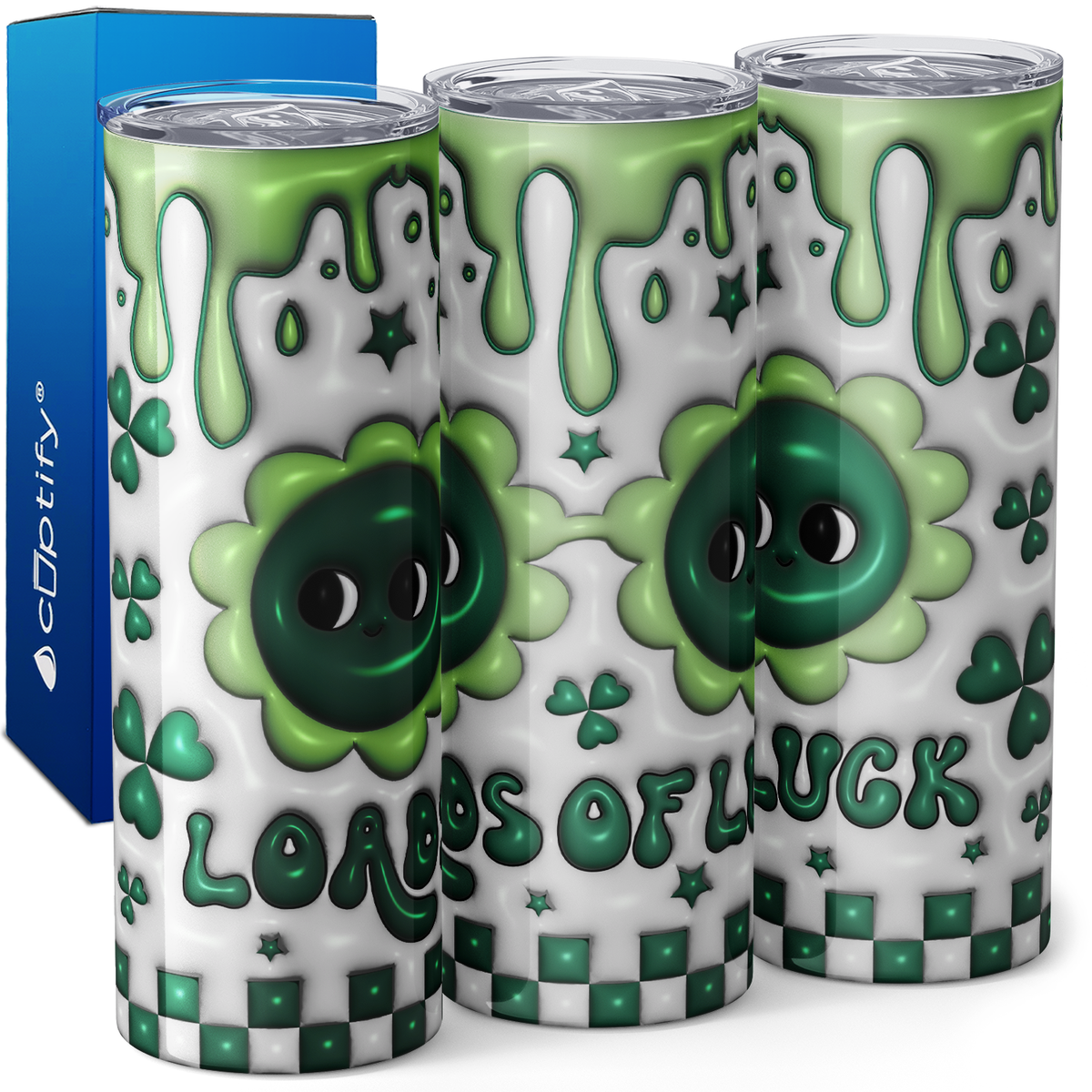 Loads of Luck St. Patrick's Melting Clover 20oz Skinny Tumbler