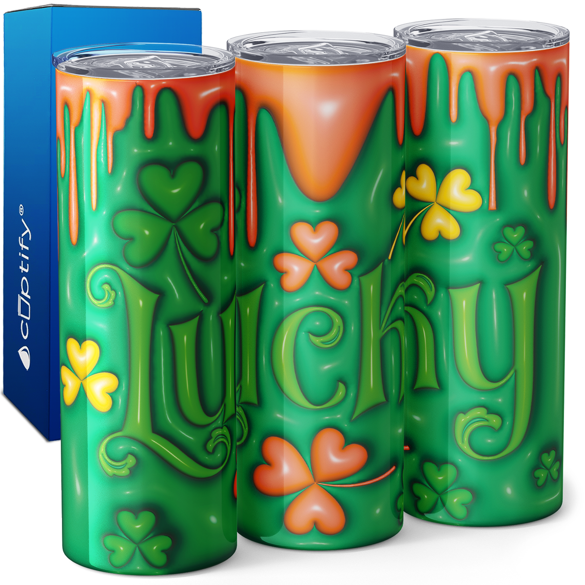 Lucky Clovers Melting 20oz Skinny Tumbler