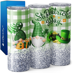 St. Patrick's Day Gnomes 20oz Skinny Tumbler