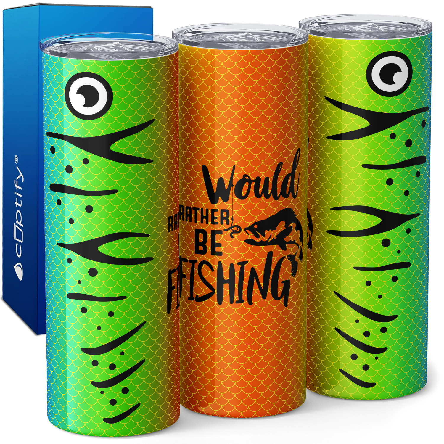 Would Rather be Fishing Lure 20oz Skinny Tumbler