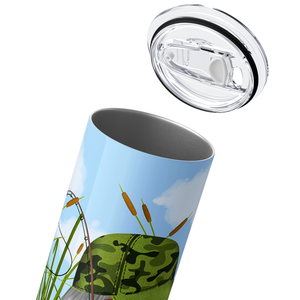 Personalized Fishing Gnome 20oz Skinny Tumbler