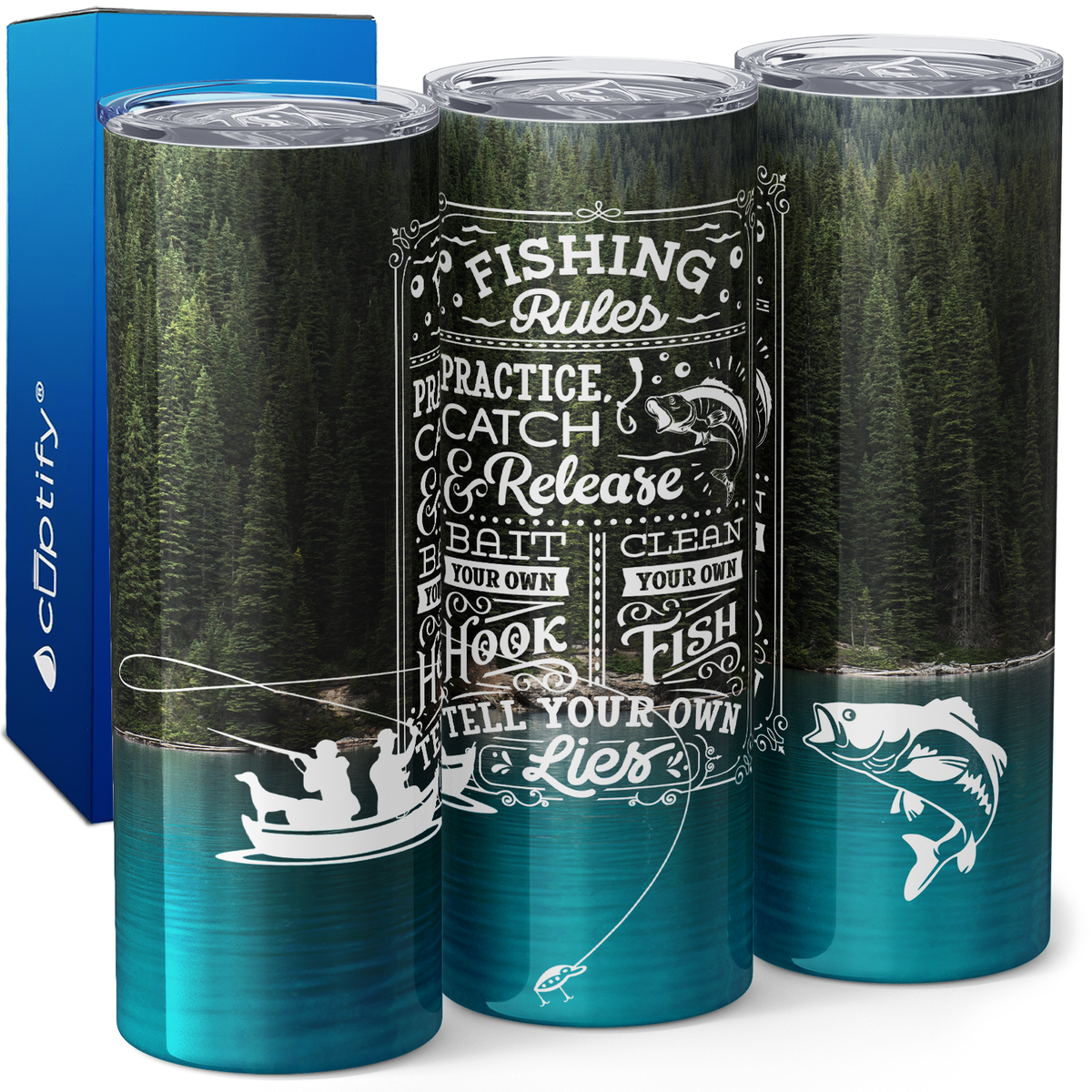 Fishing Rules Practice Catch and Release 20oz Skinny Tumbler