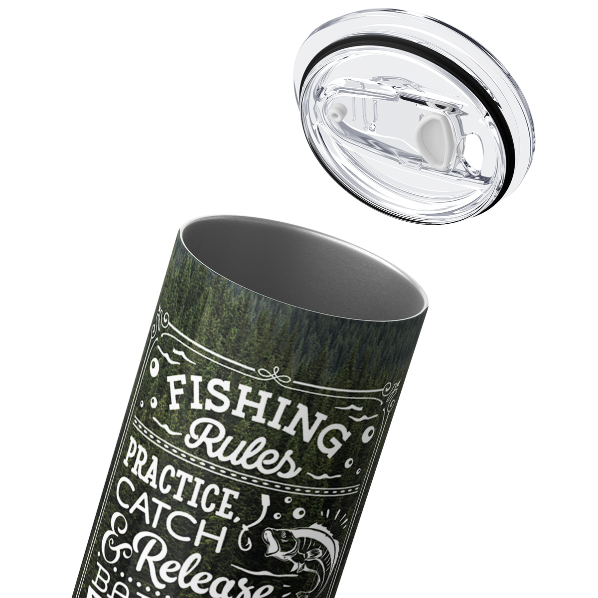 Fishing Rules Practice Catch and Release 20oz Skinny Tumbler