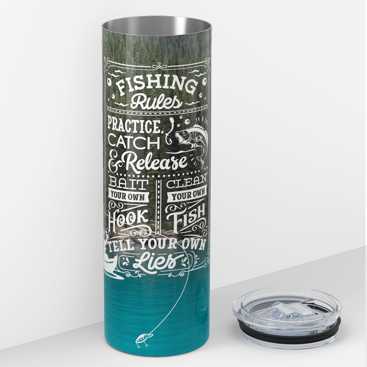 Fishing Rules Practice Catch and Release 20oz Skinny Tumbler