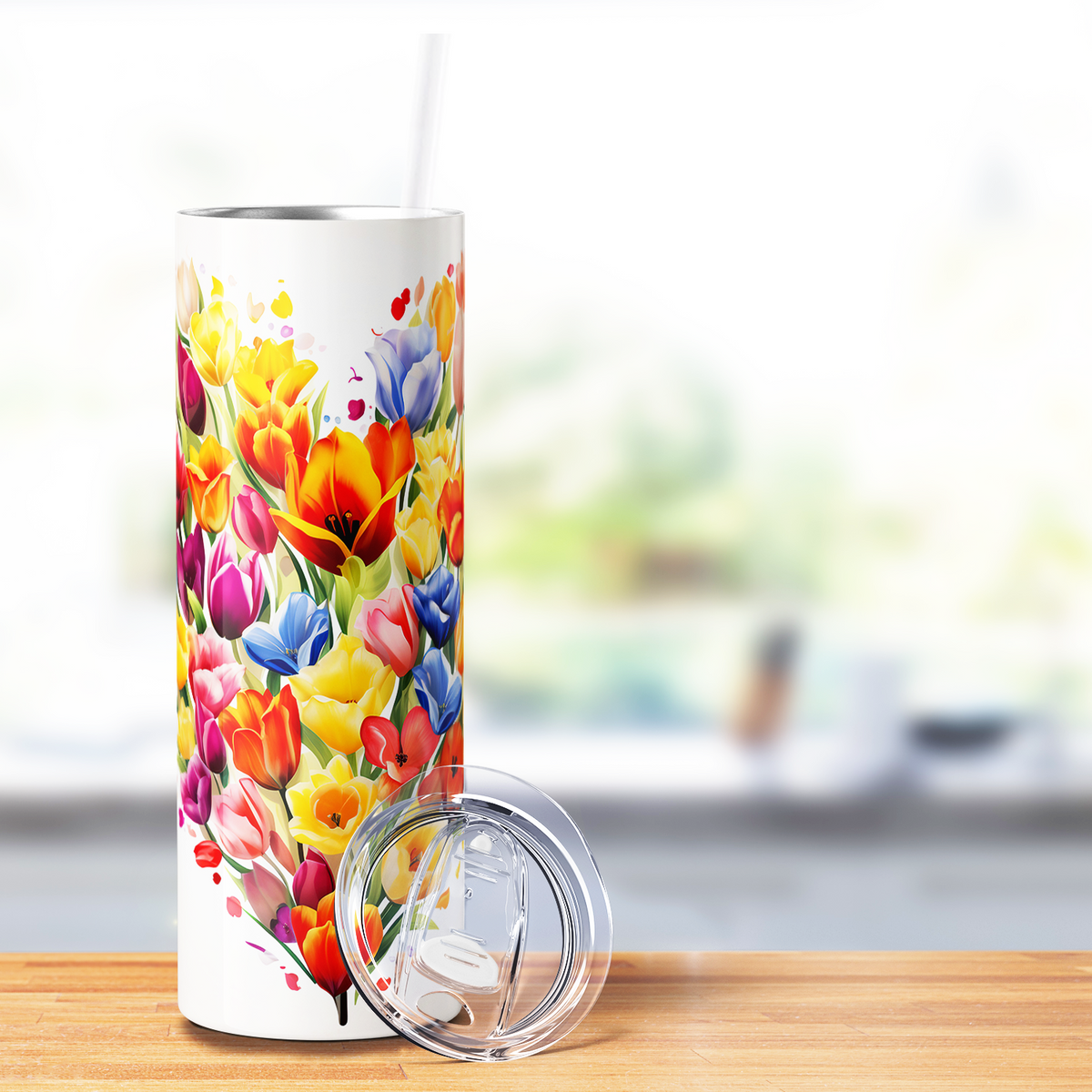 Flower Heart 20oz Skinny Tumbler