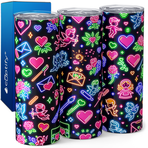 Neon Valentine's Day 20oz Skinny Tumbler