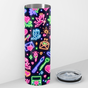 Neon Valentine's Day 20oz Skinny Tumbler