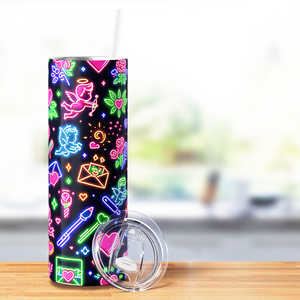 Neon Valentine's Day 20oz Skinny Tumbler