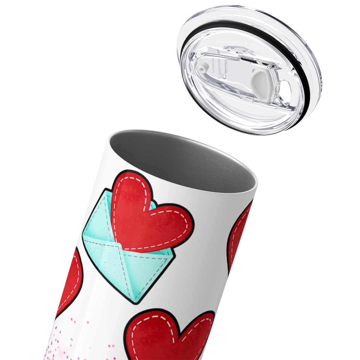 Love Letters and Glitter 20oz Skinny Tumbler