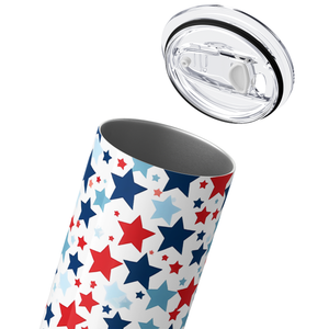 Red and Blue Stars 20oz Skinny Tumbler