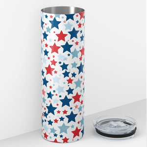 Red and Blue Stars 20oz Skinny Tumbler