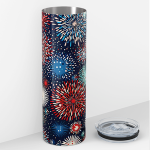 4th of July Fireworks 20oz Skinny Tumbler