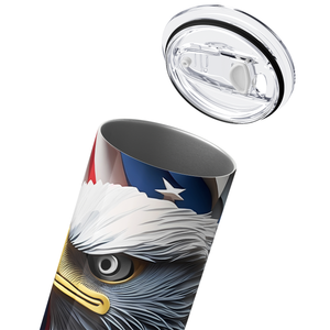 Eagle on Red White and Blue 20oz Skinny Tumbler