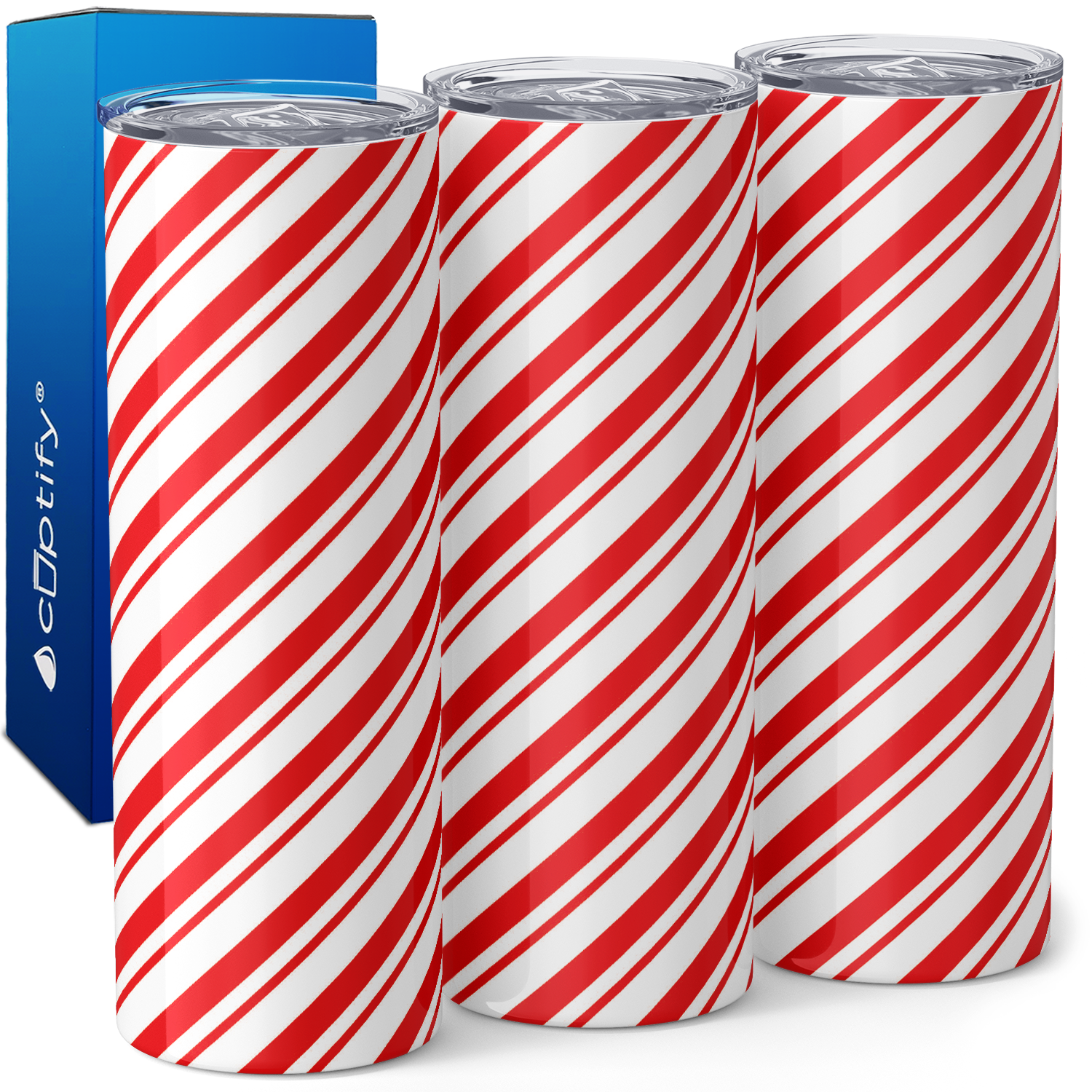 Candy Cane 20oz Skinny Tumbler