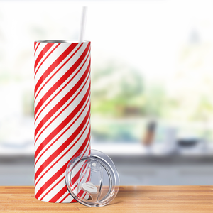 Candy Cane 20oz Skinny Tumbler