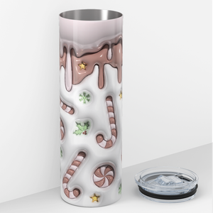 Brown Candy Canes 20oz Skinny Tumbler