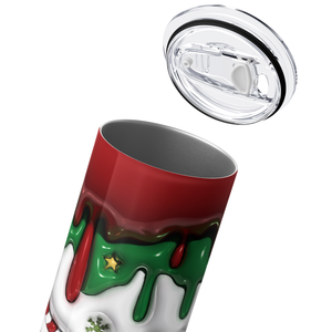 Candy Canes with Red and Green 20oz Skinny Tumbler