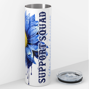 Colon Cancer Awarness Support Squad 20oz Skinny Tumbler