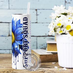 Colon Cancer Awarness Support Squad 20oz Skinny Tumbler