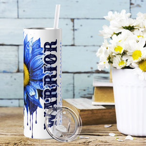 Colon Cancer Awarness Warrior 20oz Skinny Tumbler