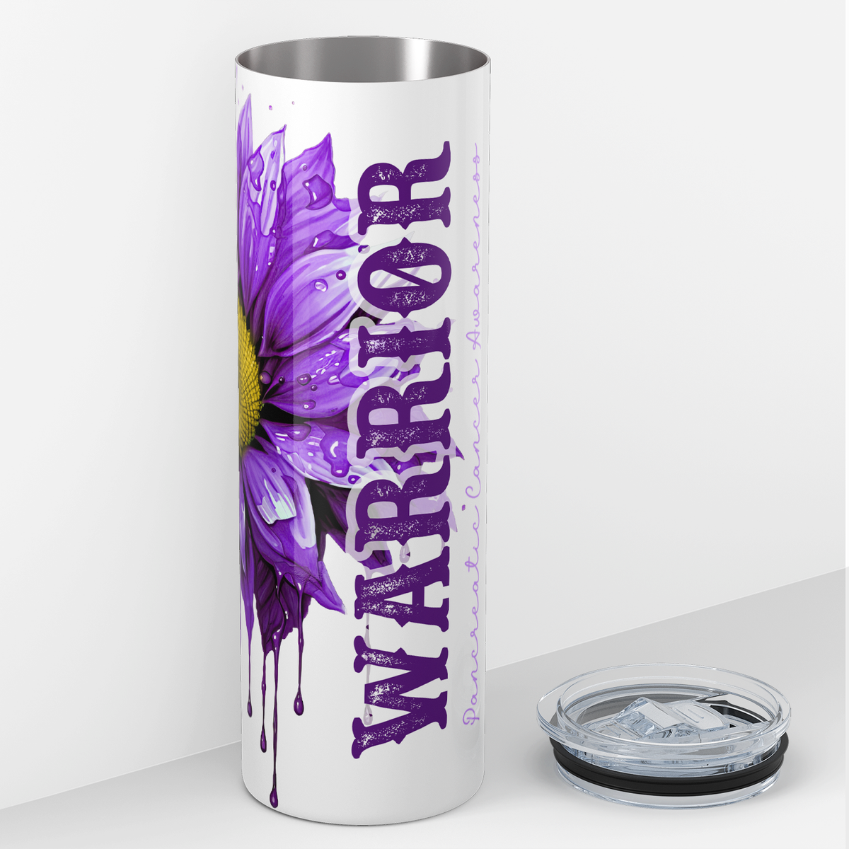 Pancreatic Cancer Awarness Warrior 20oz Skinny Tumbler