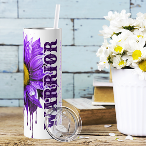 Pancreatic Cancer Awarness Warrior 20oz Skinny Tumbler