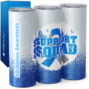 Diabetes Awareness Support Squad 20oz Skinny Tumbler