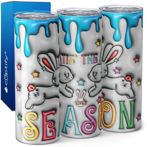 Tis the Season Easter Bunnies 20oz Skinny Tumbler