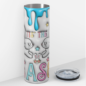 Tis the Season Easter Bunnies 20oz Skinny Tumbler