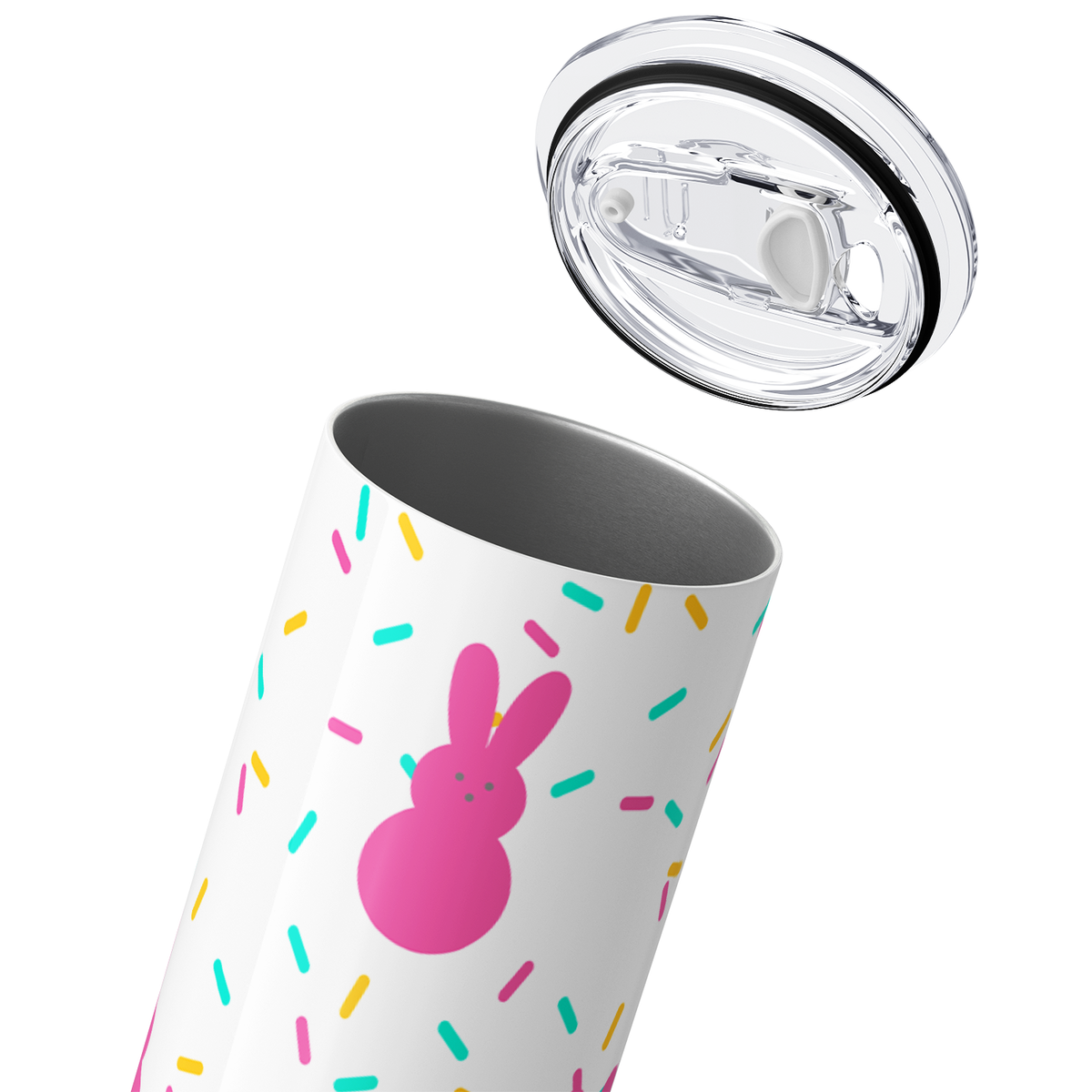 Pink Bunnies and Sprinkles 20oz Skinny Tumbler