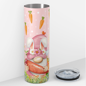 Easter Gnome with Carrots 20oz Skinny Tumbler