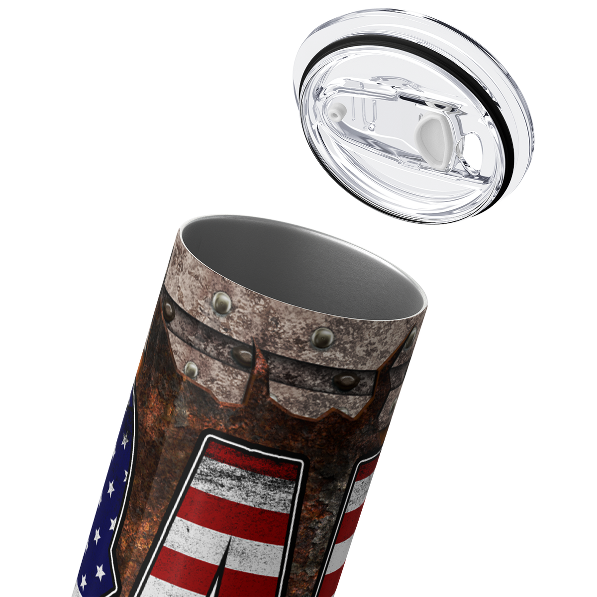 Dad Man Myth Legend American Flag 20oz Skinny Tumbler