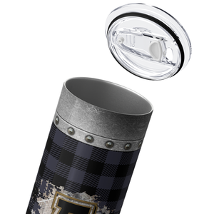 DAD on Plaid 20oz Skinny Tumbler