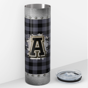 DAD on Plaid 20oz Skinny Tumbler