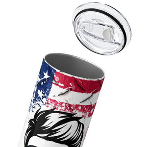 American Dad with American Flag 20oz Skinny Tumbler