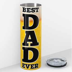 Best Dad Ever Beer and Bullets 20oz Skinny Tumbler